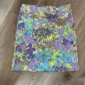 Gorgeous Floral Lilac and Green Talbots Skirt 6